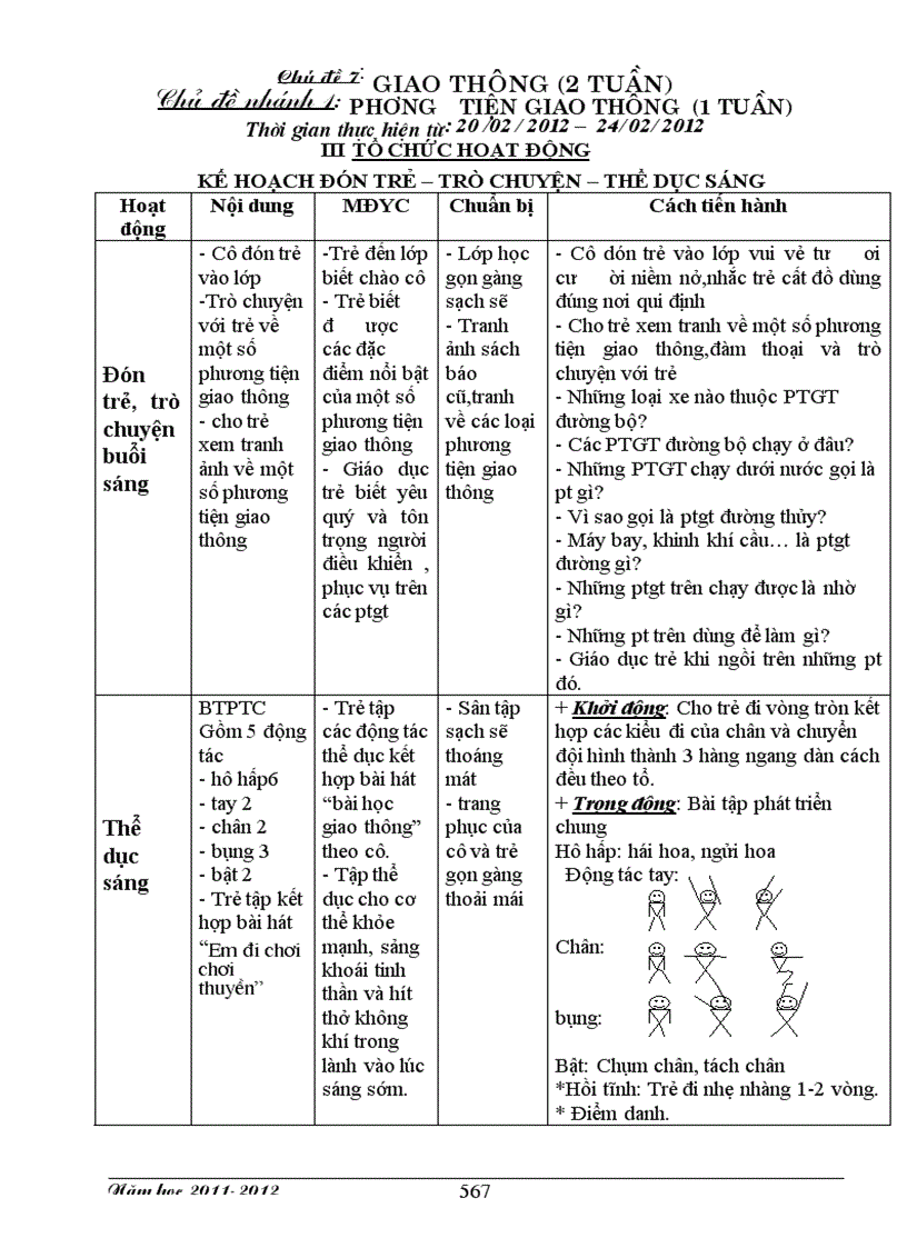 Giáo án phương tiện giao thông 5 tuôi