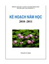 Kế hoạch năm học lớp 2010 2011