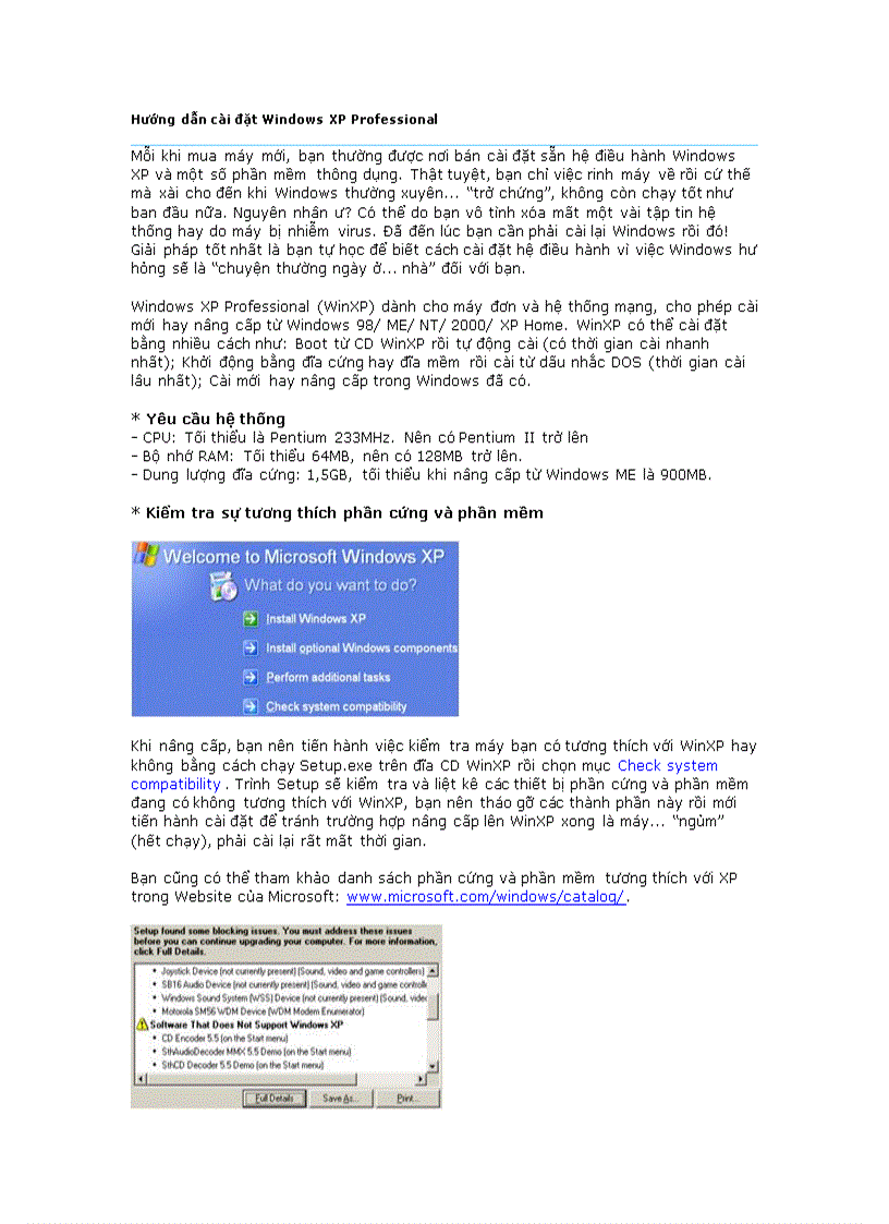 Hướng dẫn cài đặt Windows XP Professional