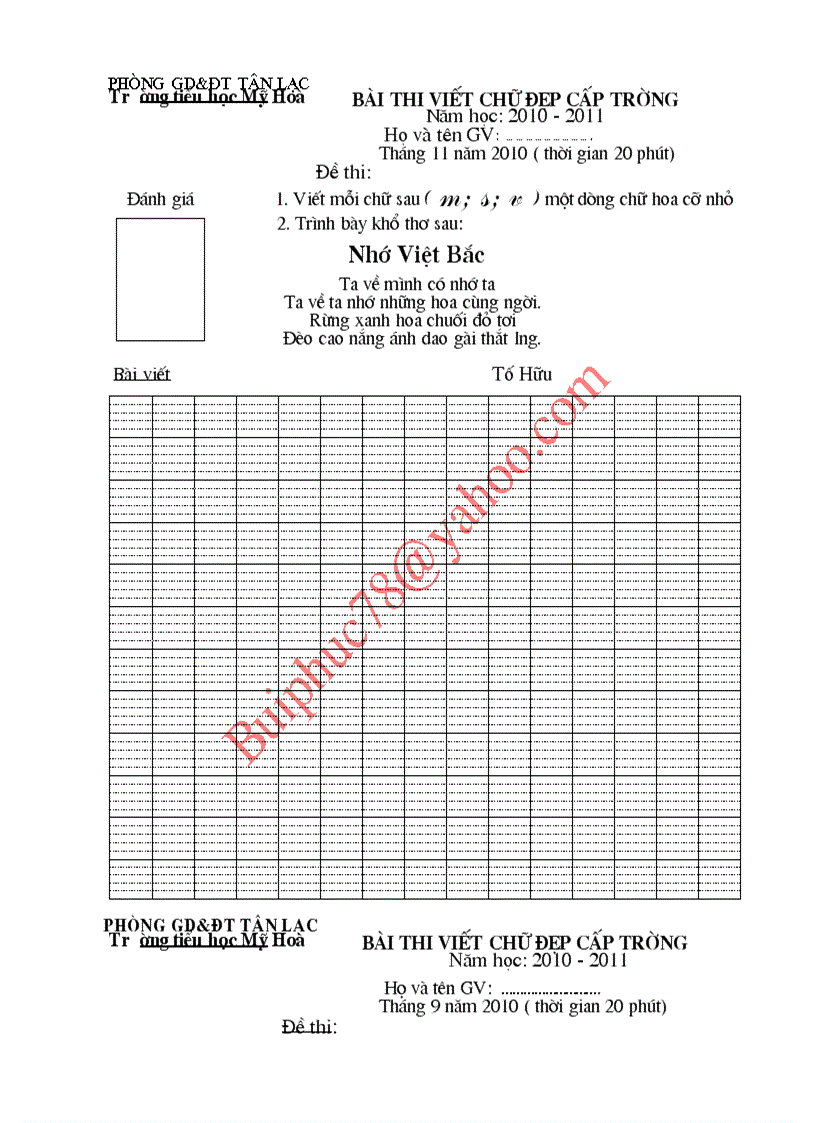 Mẫu viết chữ đẹp