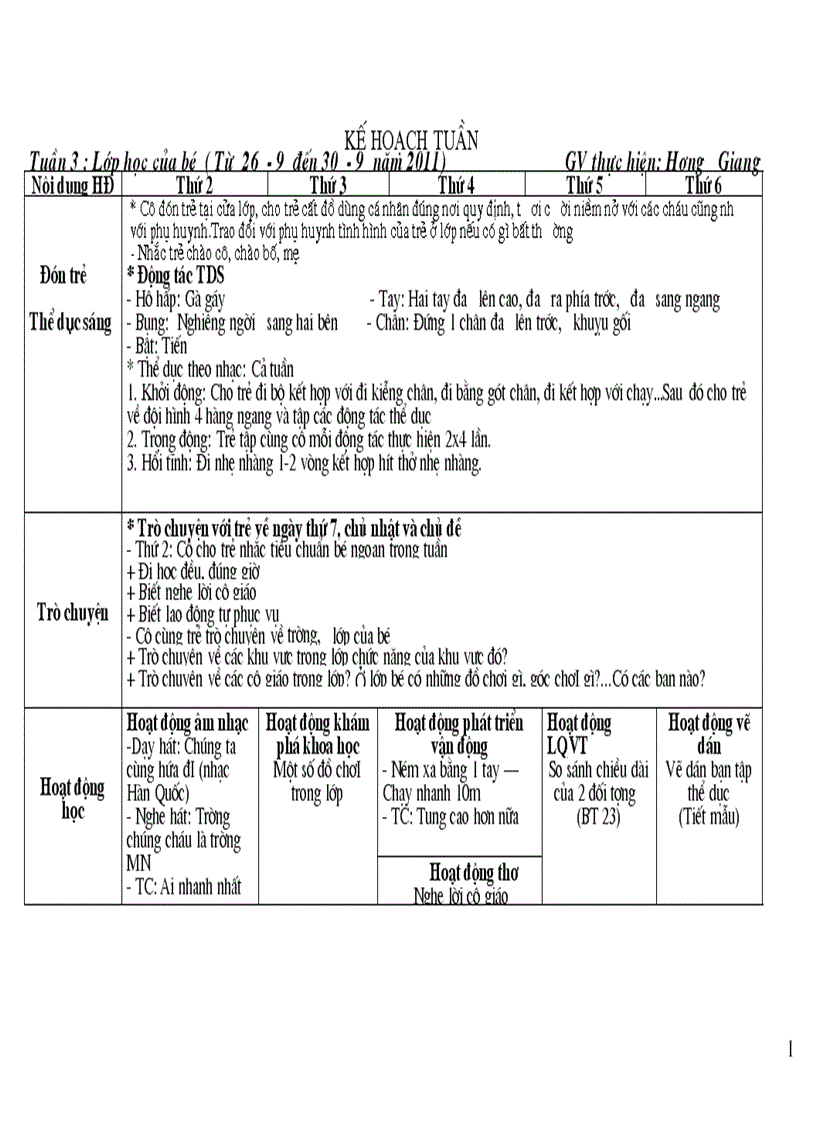 Lớp học của bé 1