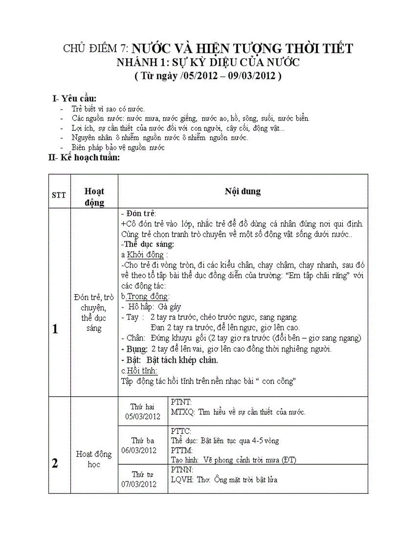 Nước Tuần 26