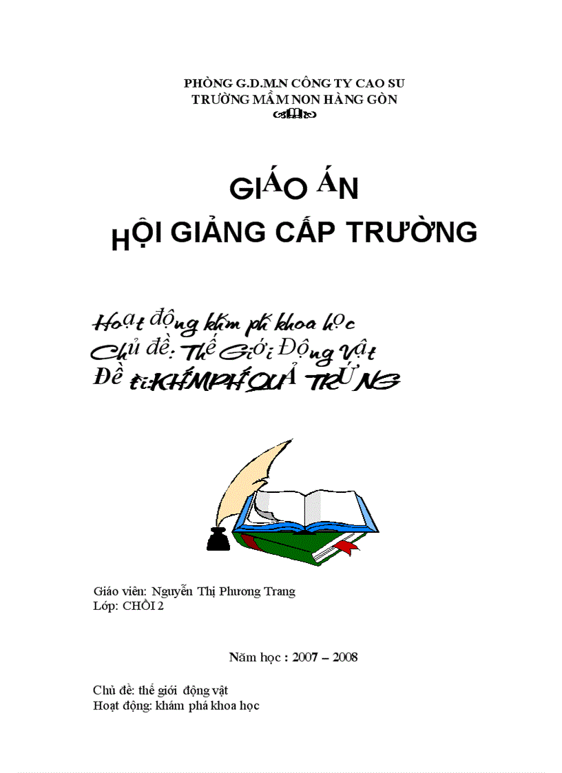 Kpkh tìm hiểu quả trứng