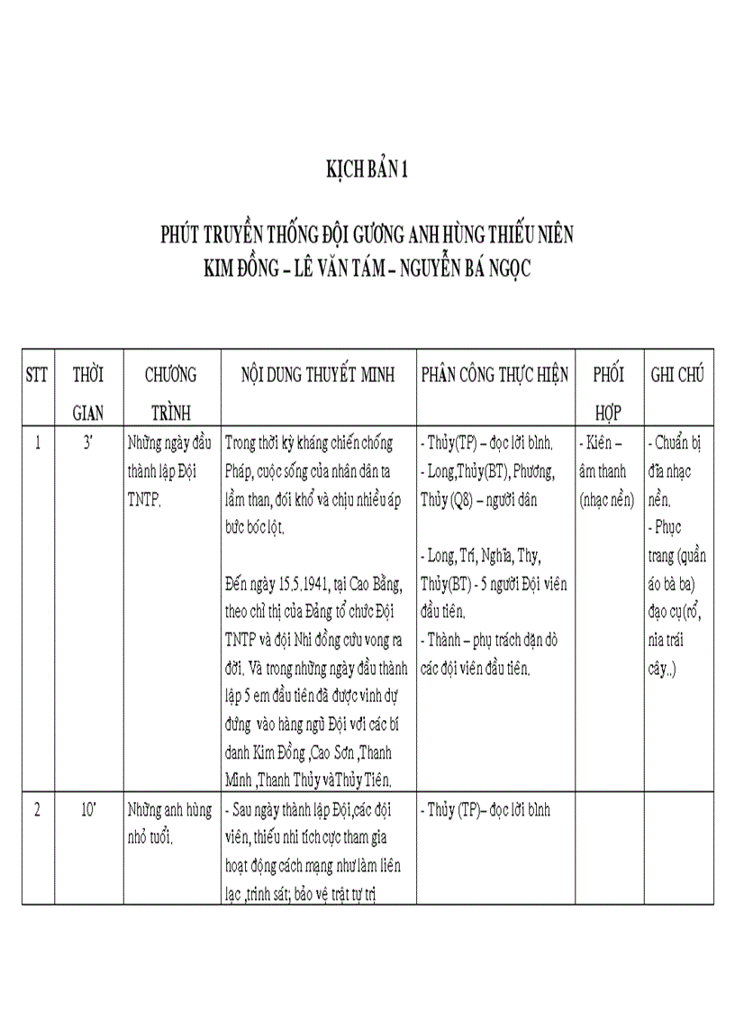 Sinh hoạt truyền thống