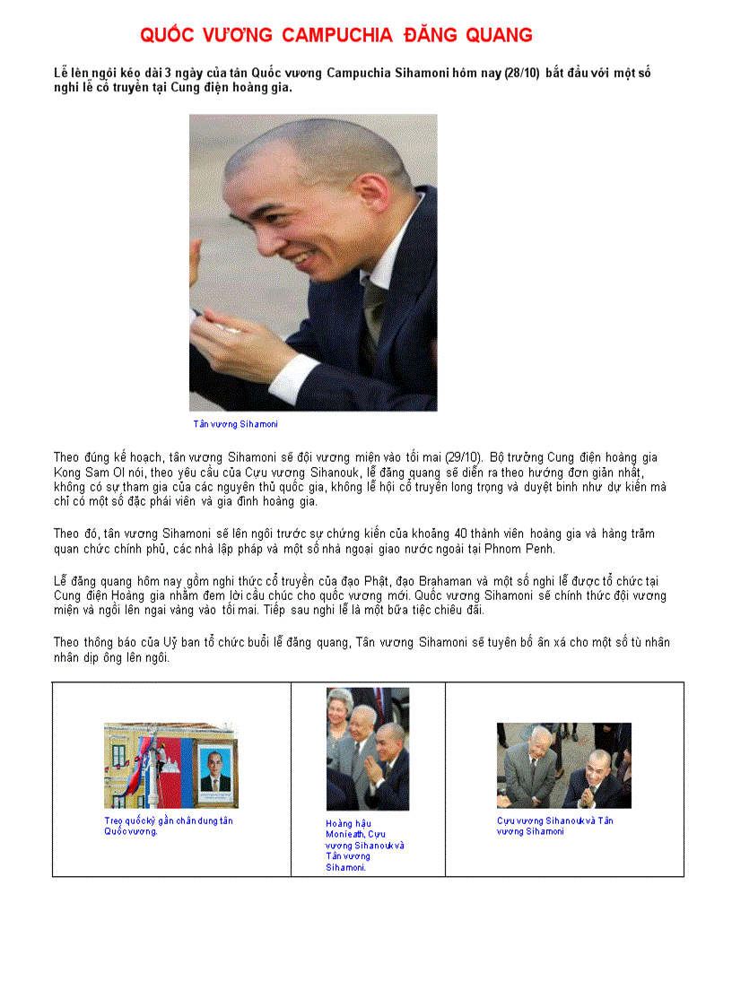 Quốc vương campuchia đăng quang