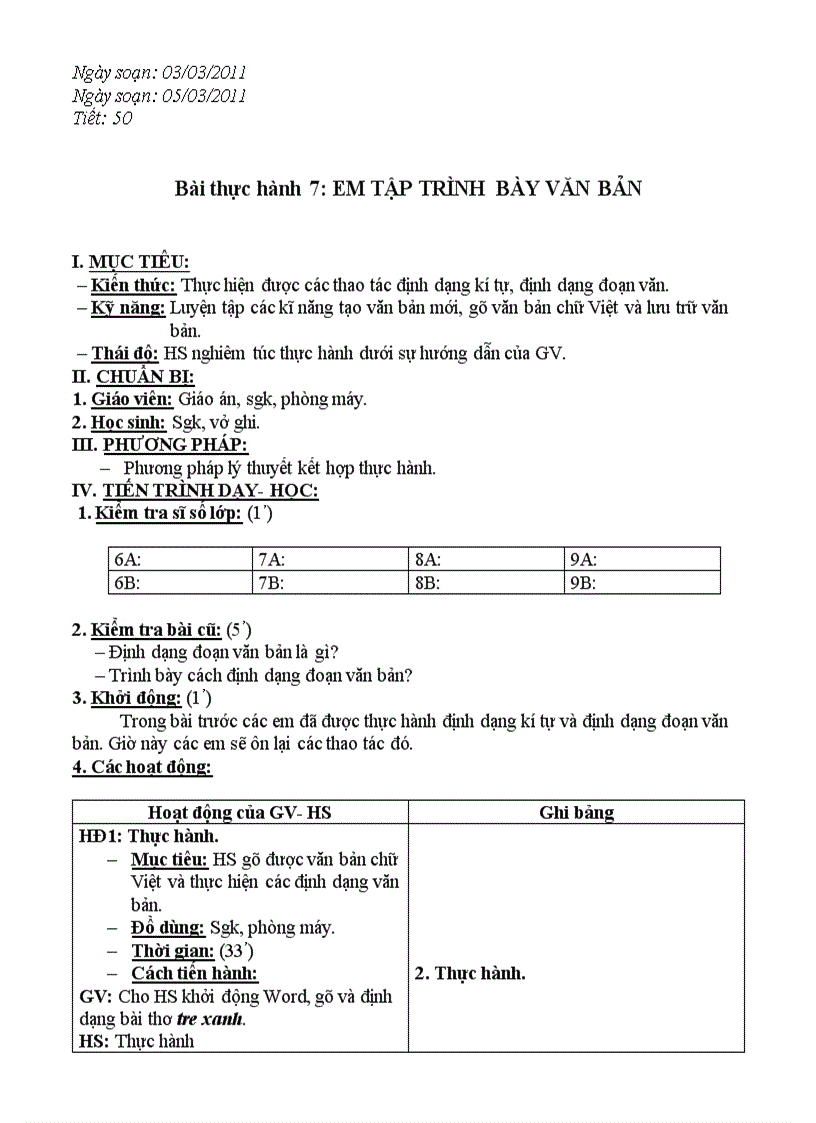 Tin 6 tiết 50