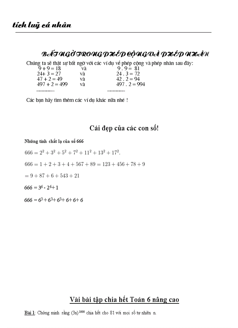 Tich luy chuyen mon Toan tháng 9