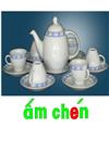 Tranh ban ghế ấm chén