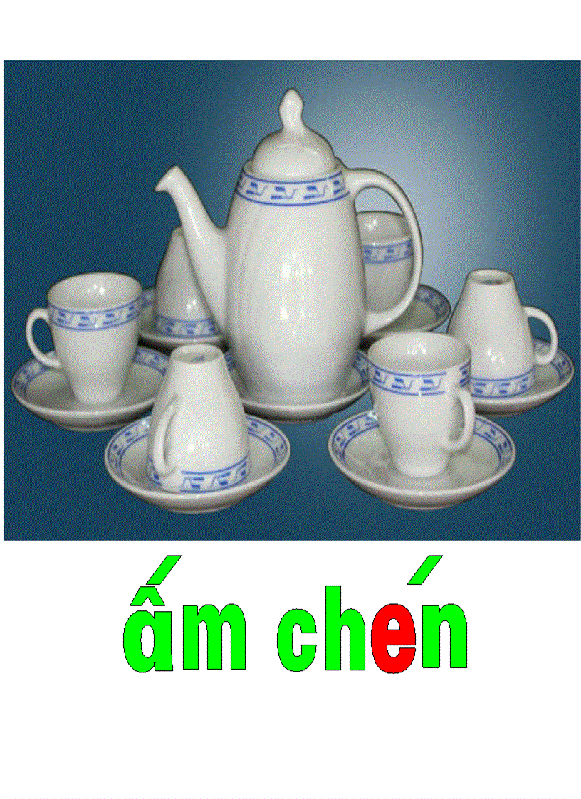 Tranh ban ghế ấm chén