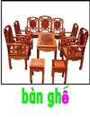 Tranh ban ghế ấm chén