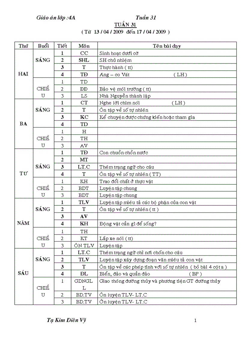 Tuần 31 1