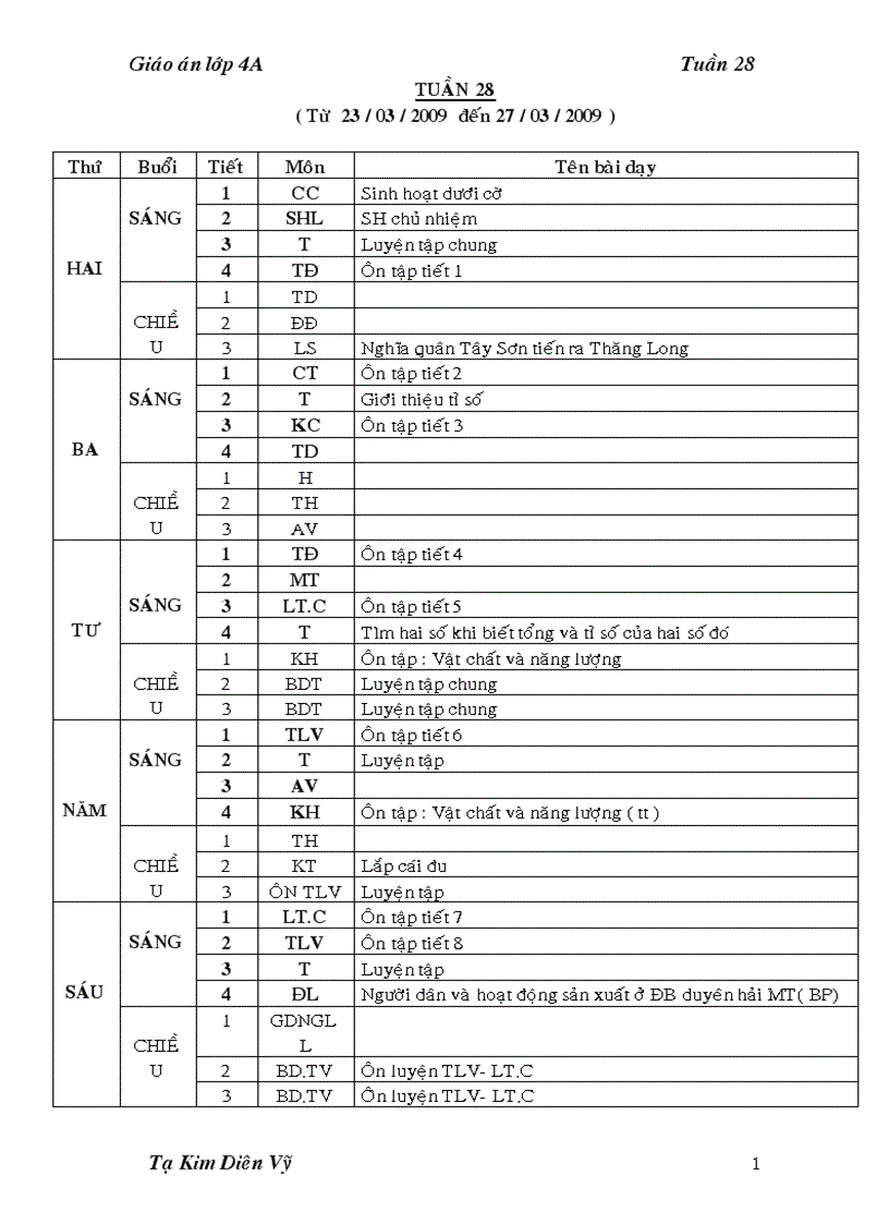 Tuần 28 1