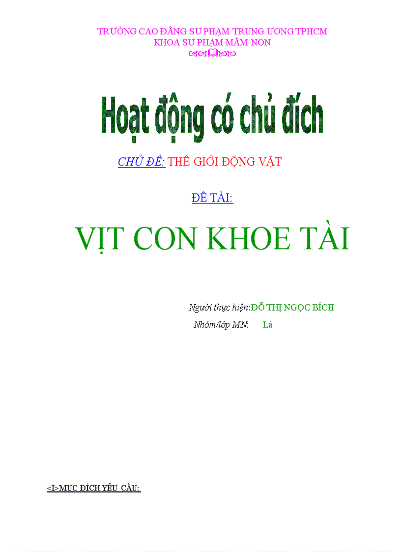 Vịt con khoe tài