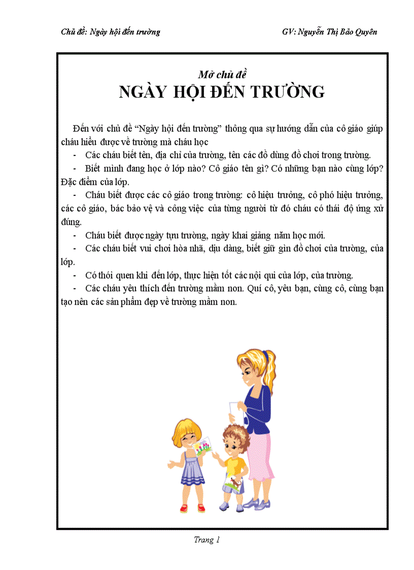 Trường MGLP của em