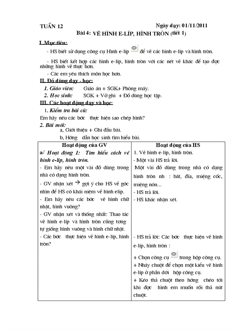 Tin học 4 Tiết 15