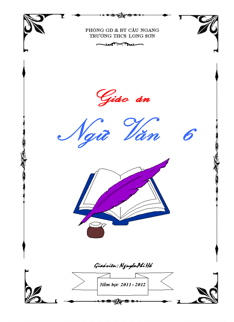 Bìa Giáo án Văn 6