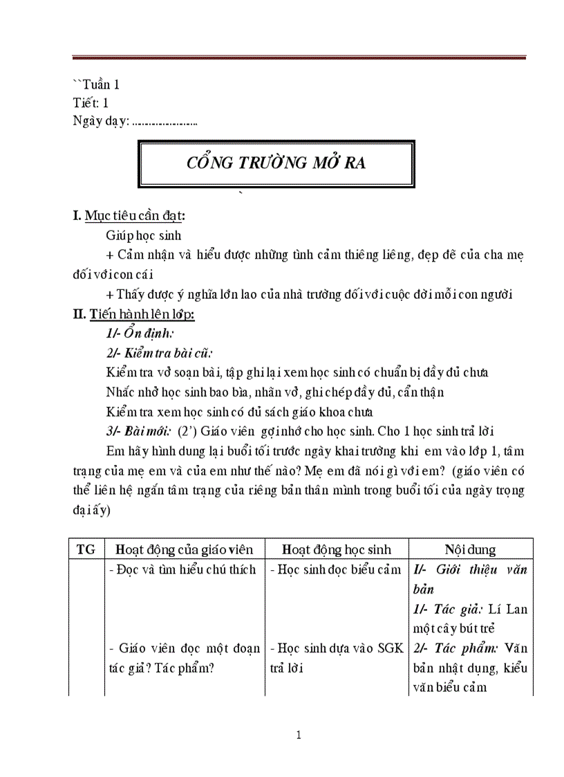 Giáo án ngữ văn 7 cả năm 4 cột theo qui định nguyễn hồng tâm