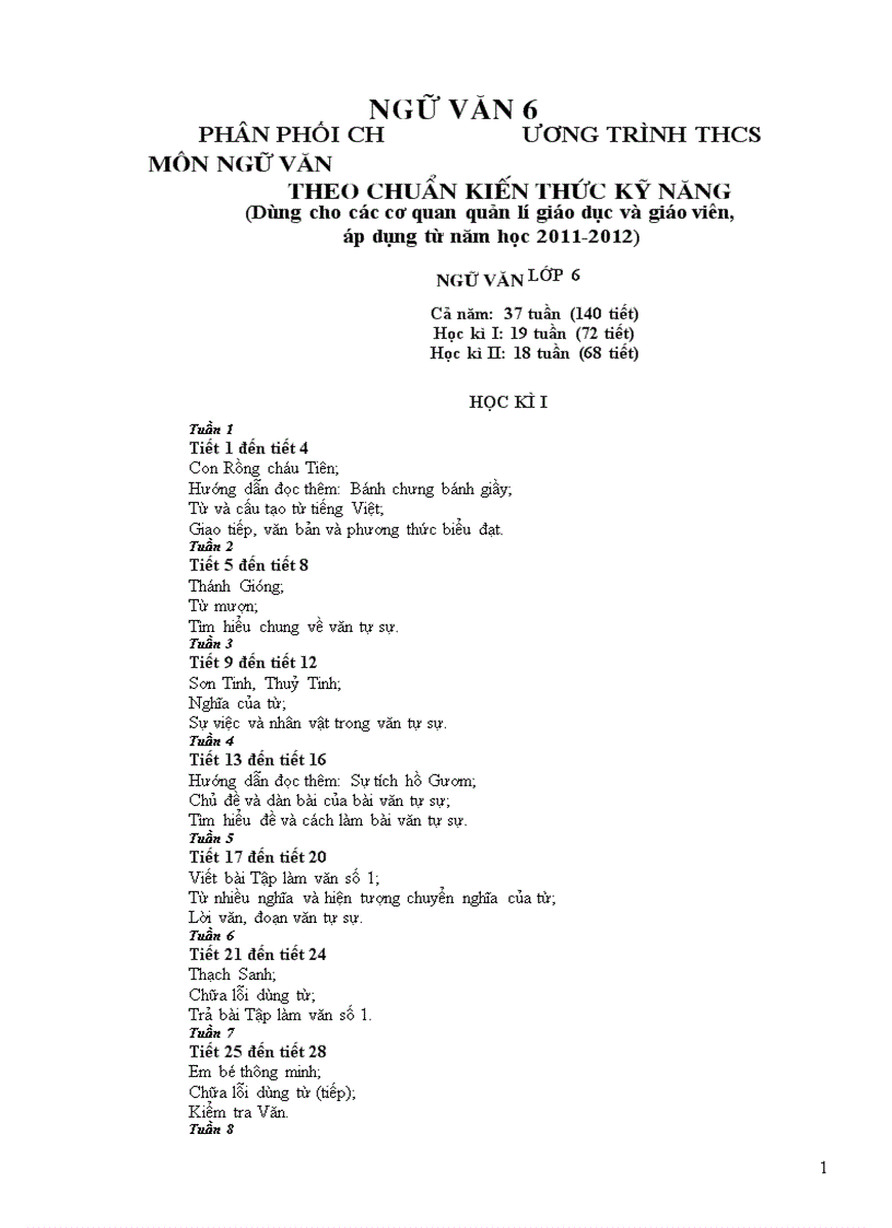 Giáo án Ngữ văn 6 cả năm chuẩn chỉ việc in
