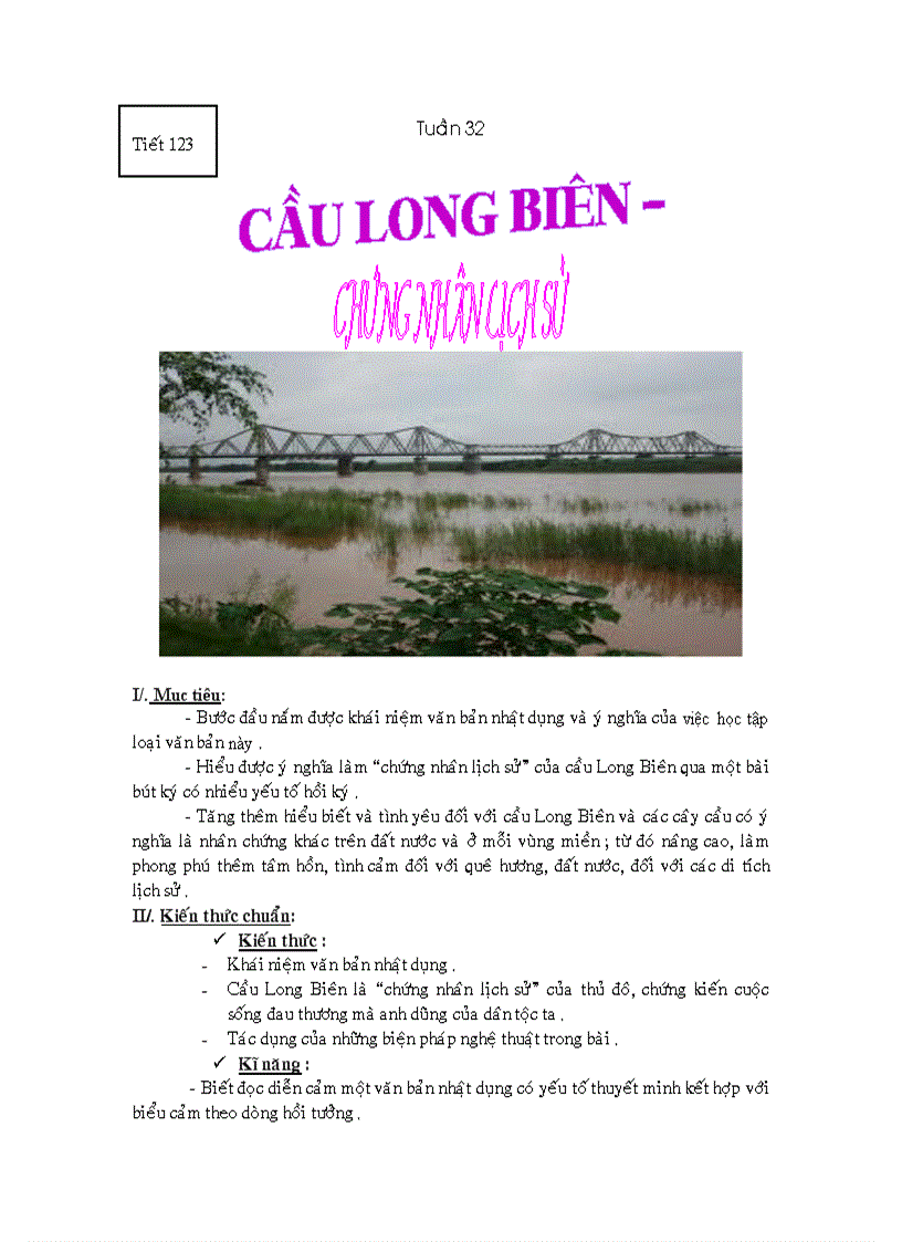 Cầu LONG BIÊN tiết 122