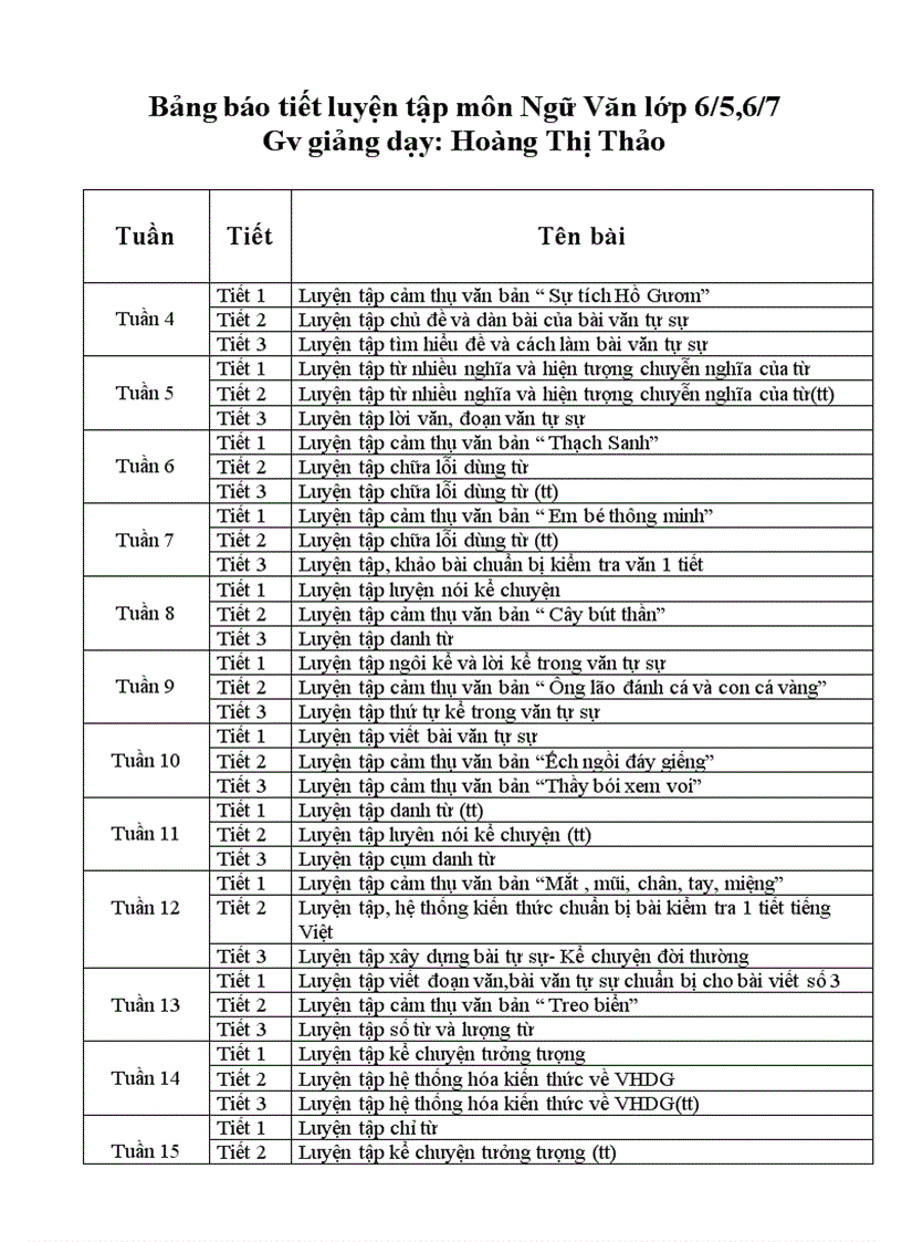 Bao tiet luyên tập nv 6