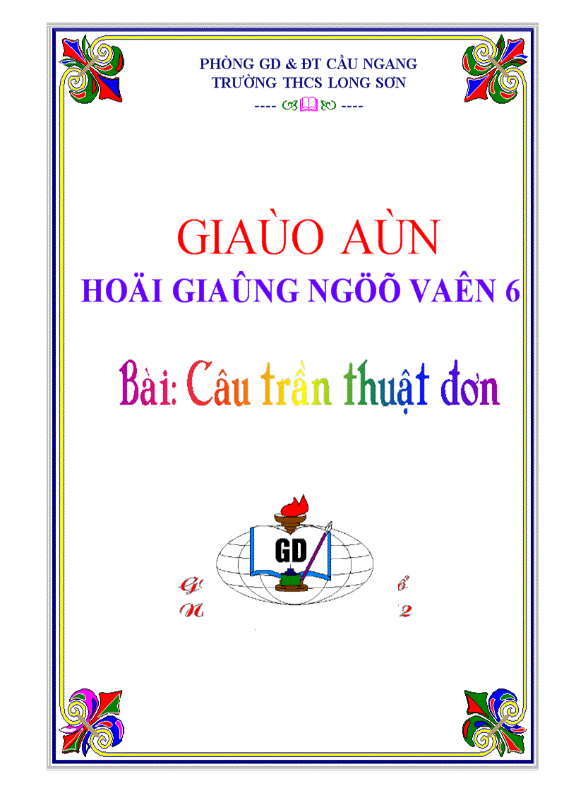 Bìa giáo án hội giang