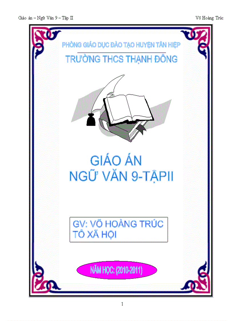 Giáo án ngữ văn 9 tuần 20 21 3 cột rất khoa học