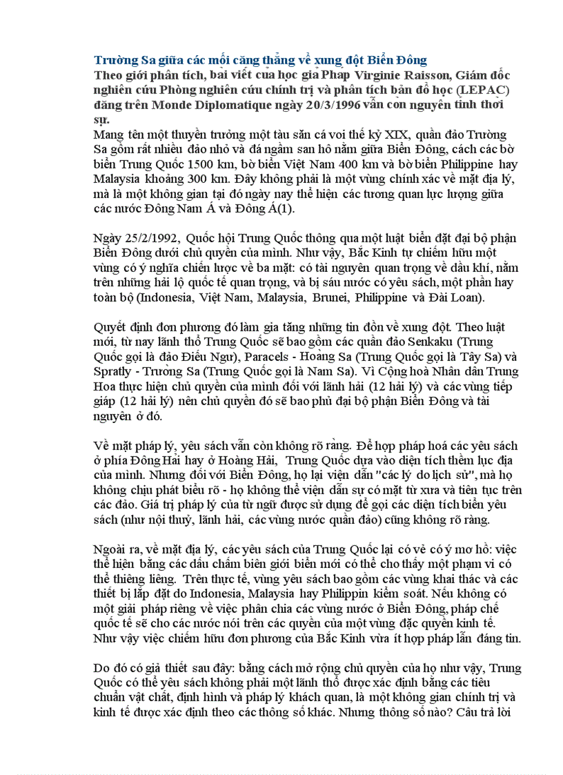 Xung đột biển đông