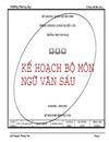 Kế hoạch bộ môn theo chuẩn kiến thức 6