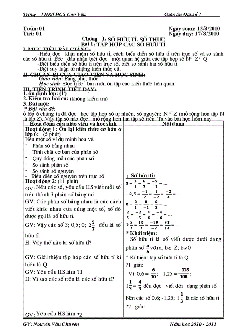 Toán đại số 7