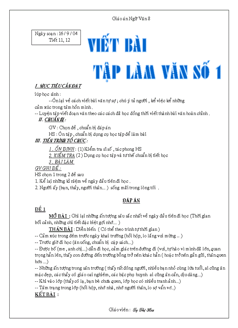 Bài viết số 1