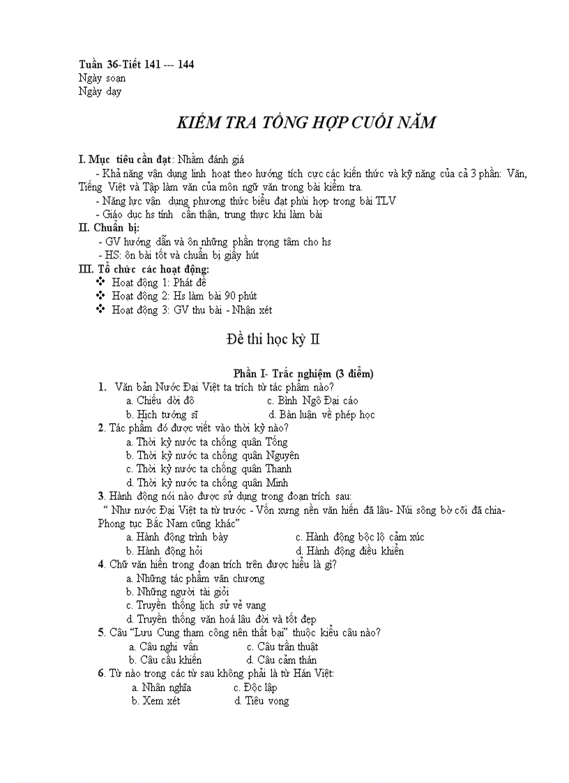 141 146 T36 Kiểm tra cuối năm