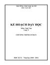 Kế hoạch dạy học ngữ văn 8