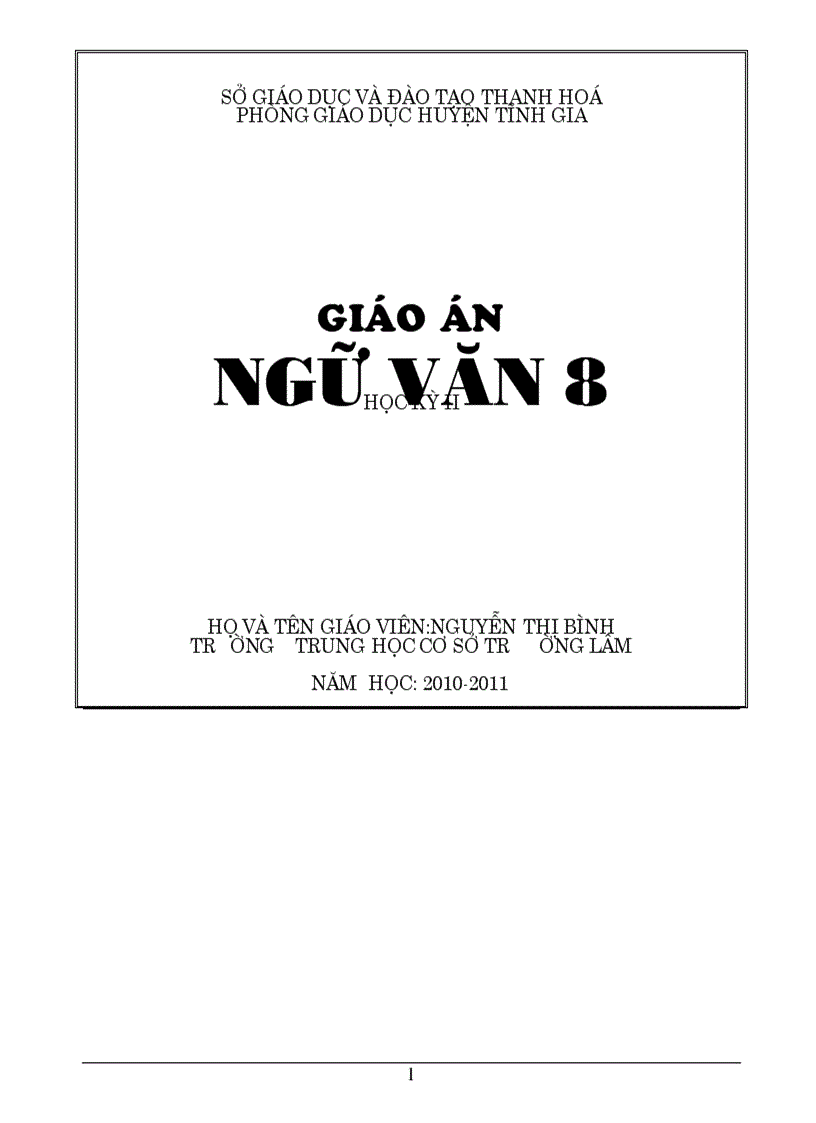 GA Ngữ văn 8 II