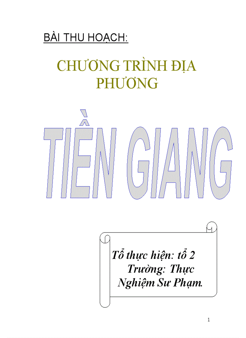 Thuyết minh về Tiền Giang