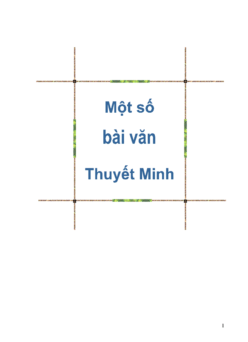 Một số bài văn thuyết minh đã chọn lọc