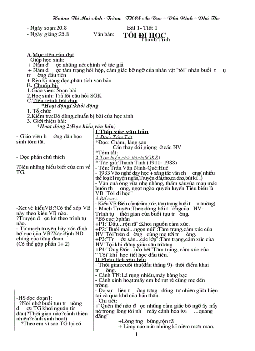 Ngữ văn 8 gần gũi