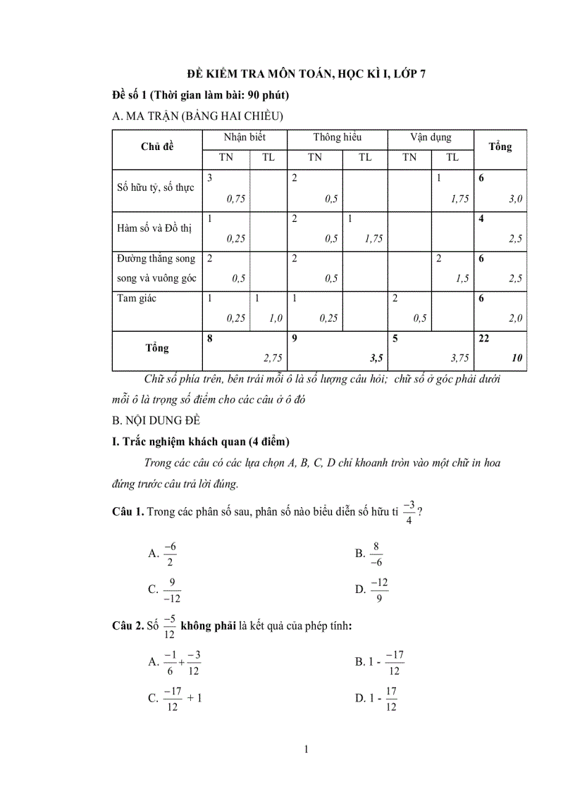 Đề thi lớp 9