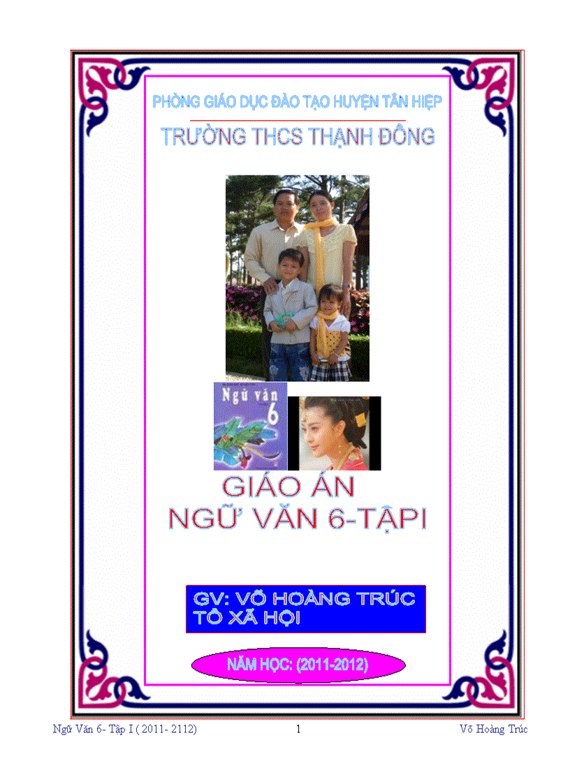 Giáo án ngữ văn 6 3 cột có hình