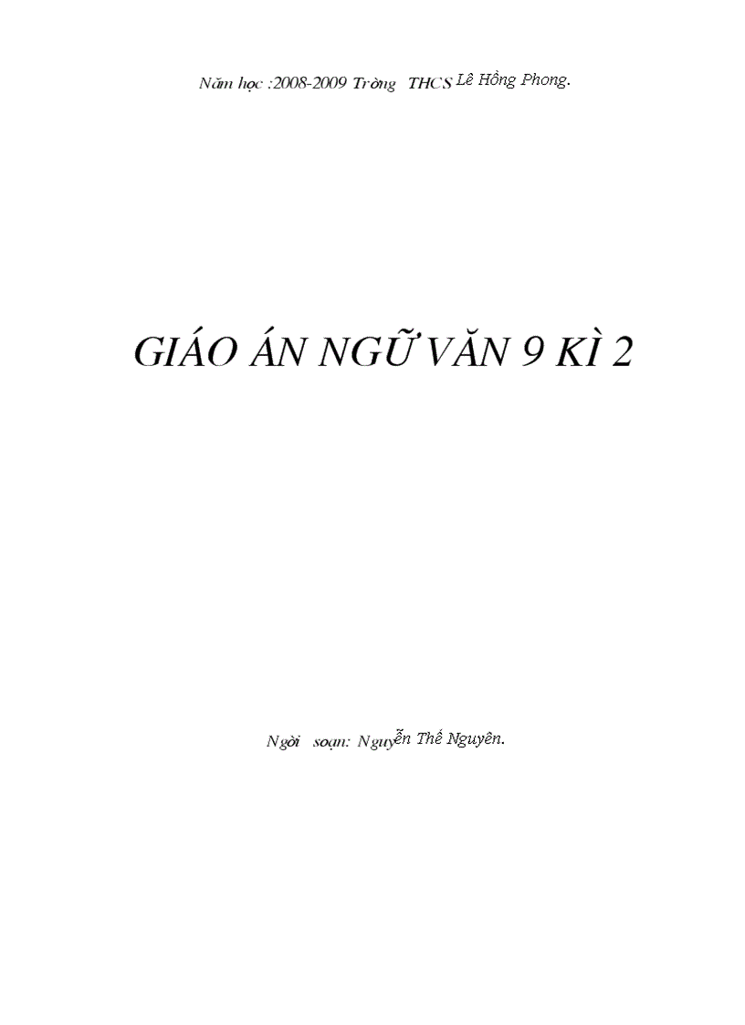 Giáo án cực hay