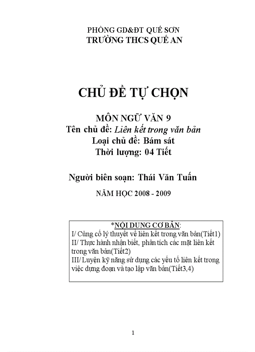 CĐTC Ngữ văn 9