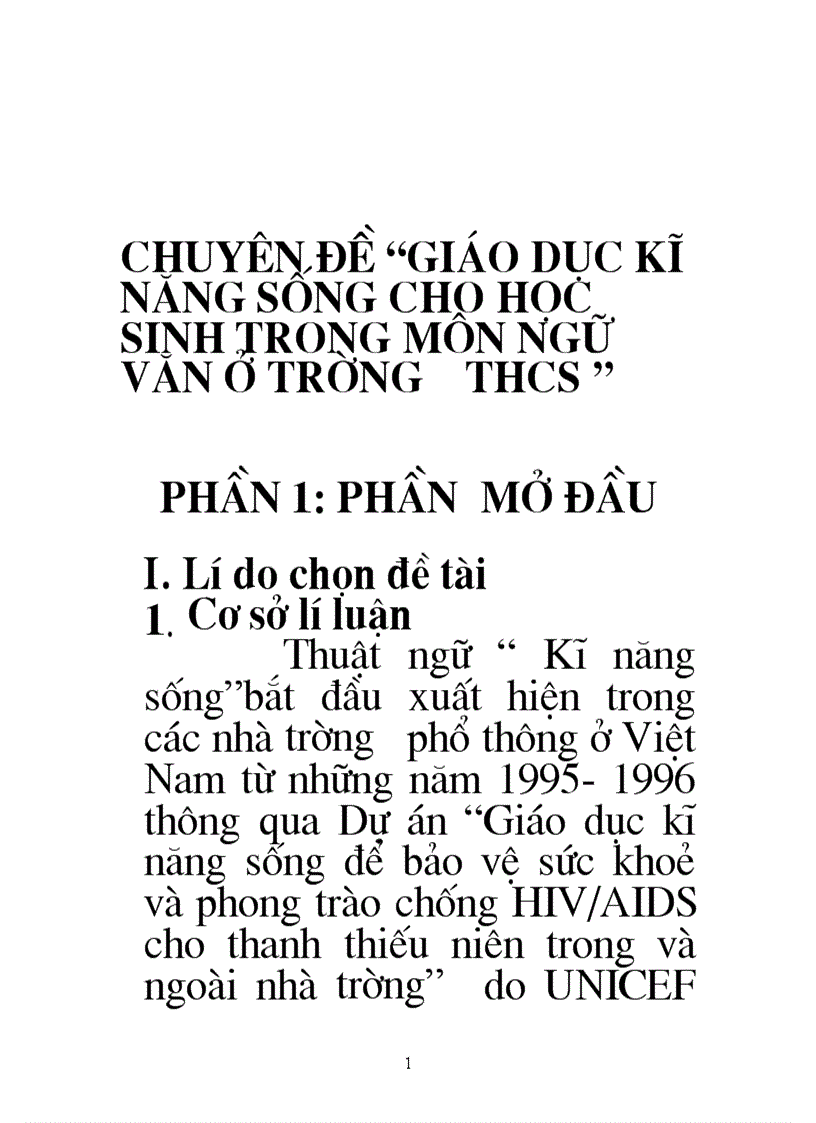 Chuyên đề KNS