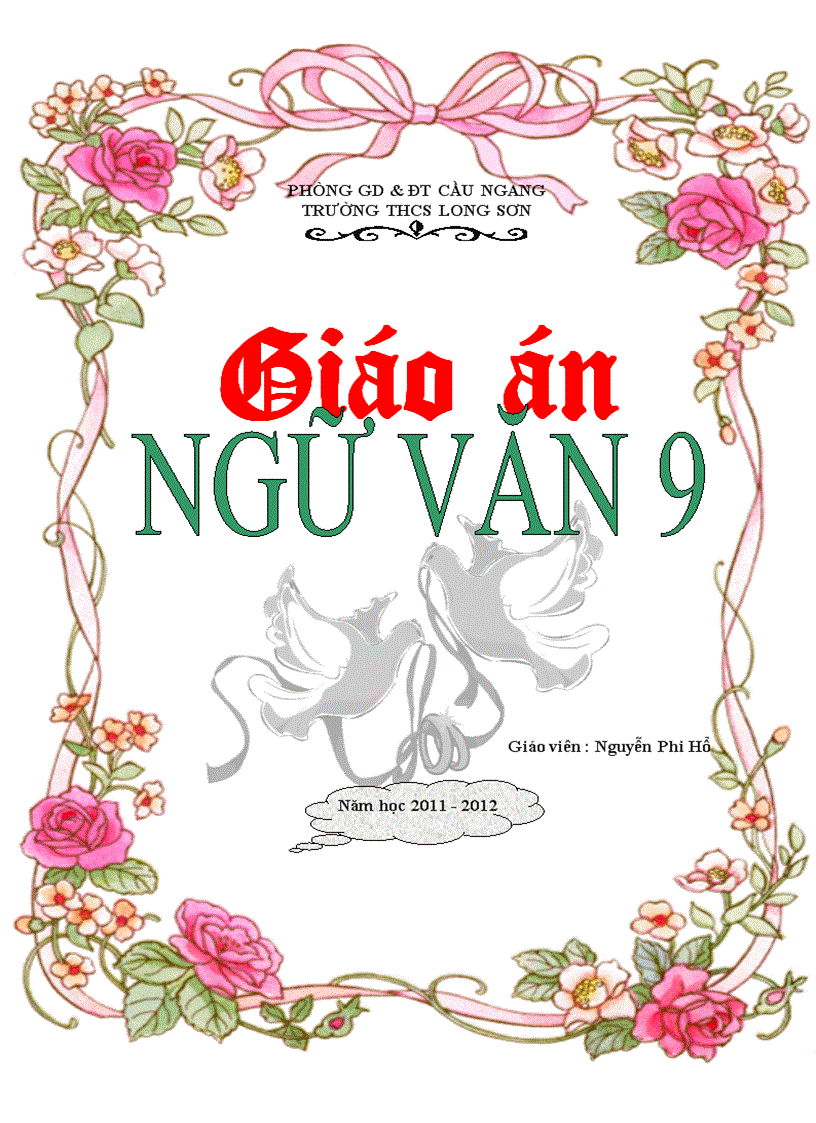 Bìa Giáo án Ngữ Văn 9 1