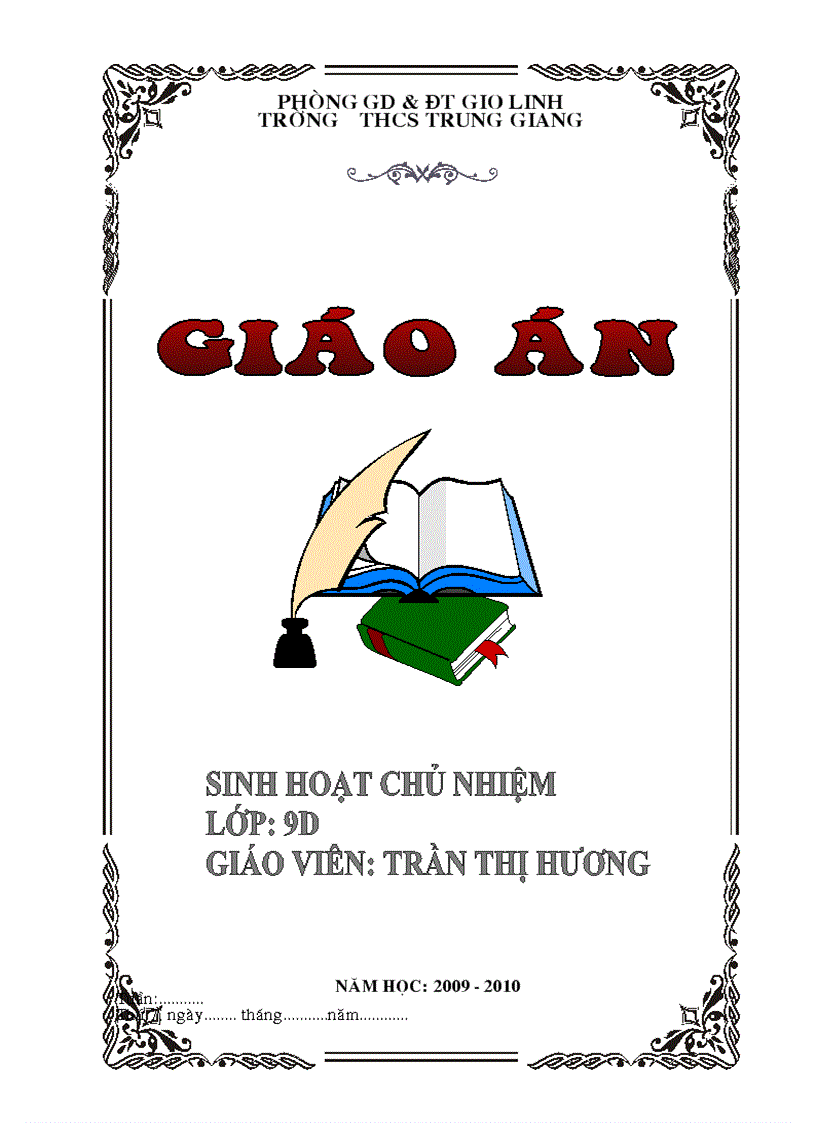 Giáo án chủ nhiệm