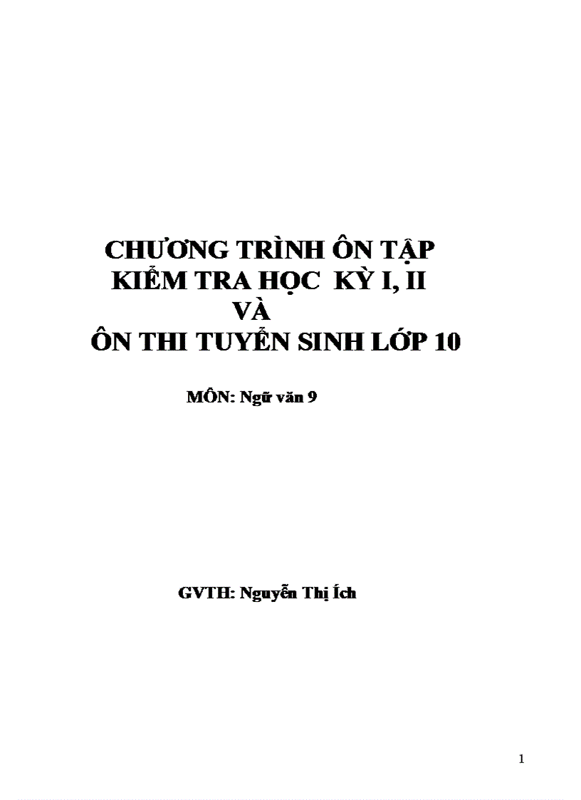 Ôn tập văn 9 hk1