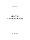 Nhà văn và phong cách