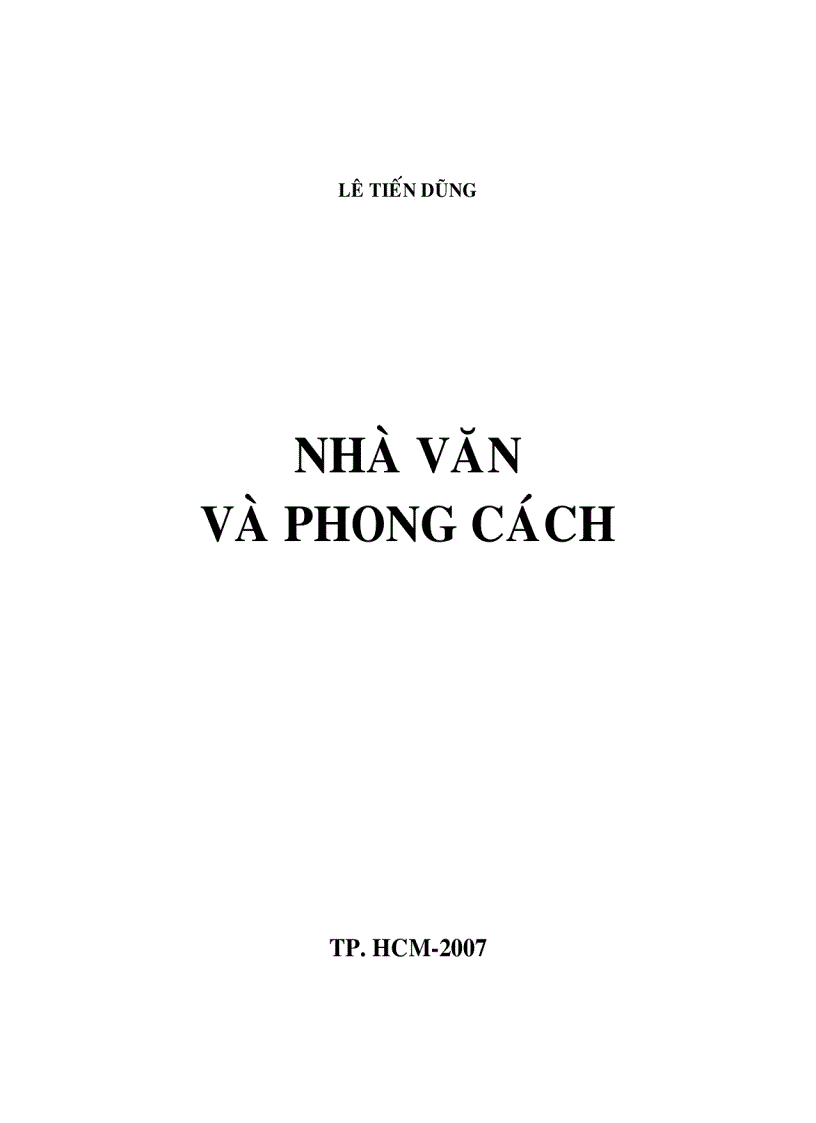 Nhà văn và phong cách