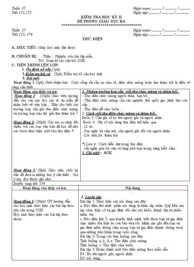 Theo chuan kt t37 tiet 171 den 175