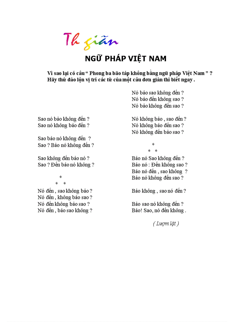 Ngữ pháp Việt Nam