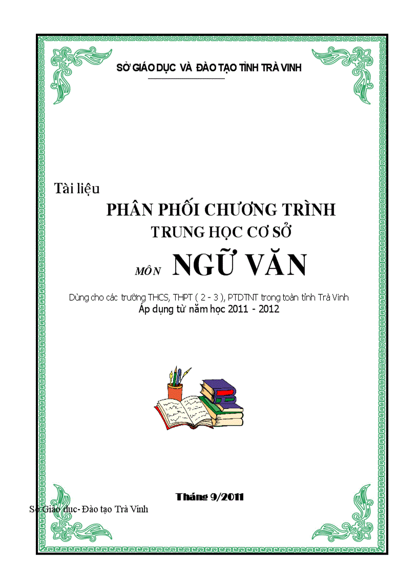 Ppct môn ngữ văn sgd trà vinh 2011 2012