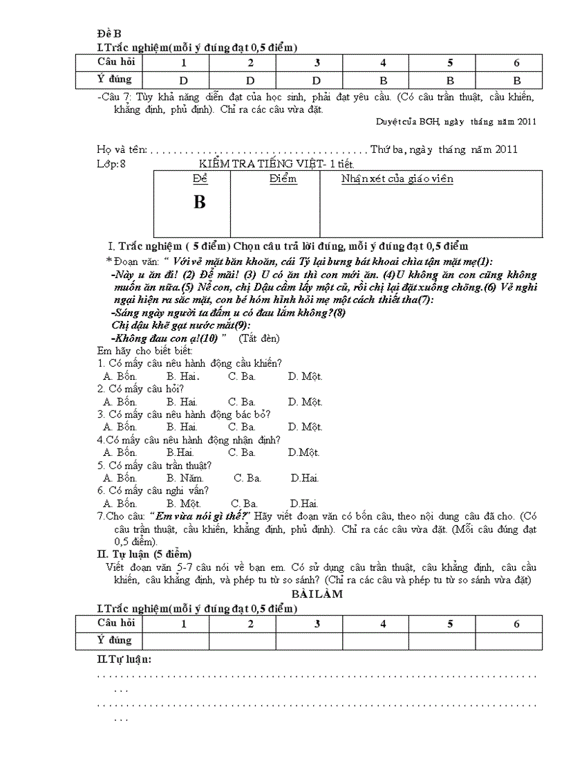 KTTV8 1 tiết